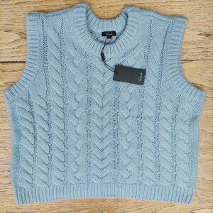 NEW WITH TAGS Rails Alexis Sky Blue Sweater Vest XL Wool Alpaca